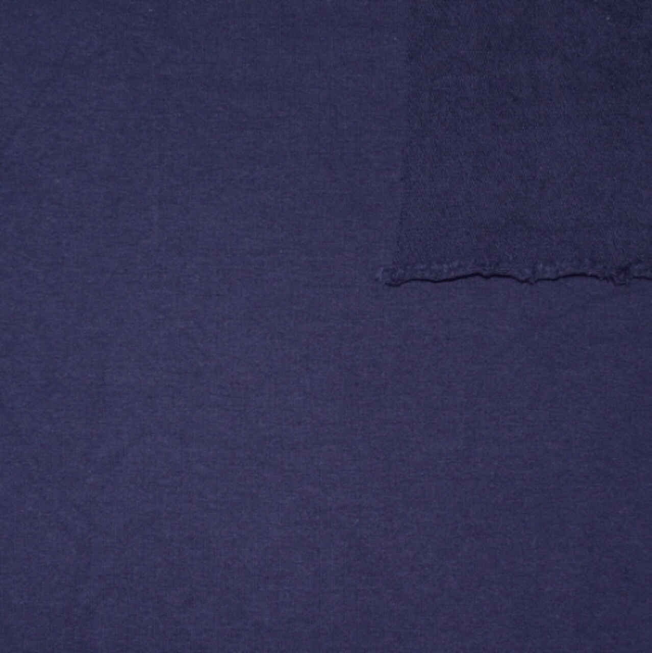 Solid New Navy Blue 4 Way Stretch French Terry Knit Fabric With Spandex